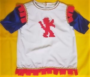 Kids Costumes to Hire - Knight Bib - white with red lion